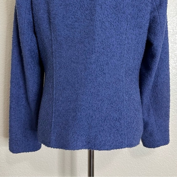 Charter Club Wool Blend Blue Button Down Women's Blazer, Size 10 - Picture 10 of 13